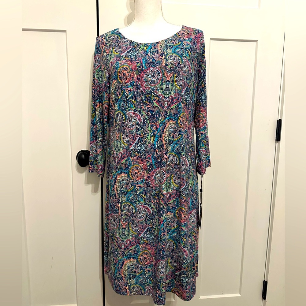 New Tommy Hilfiger size 14 Paisley zip back dress.